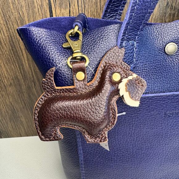 Portland Leather Dog Purse Charm FAST SHIP REMY Dog COLDBREW DOG Keychain - Picture 2 of 5